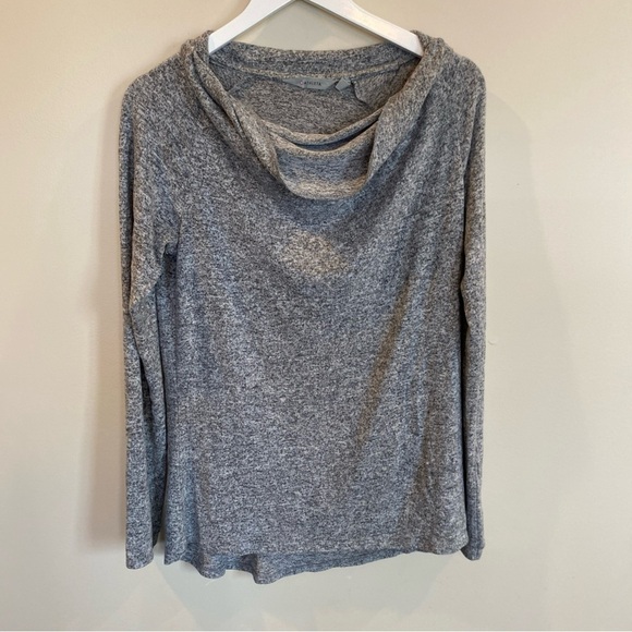 Athleta Pullover Funnel Neck Top Heathered Gray Womens Medium - Picture 1 of 6